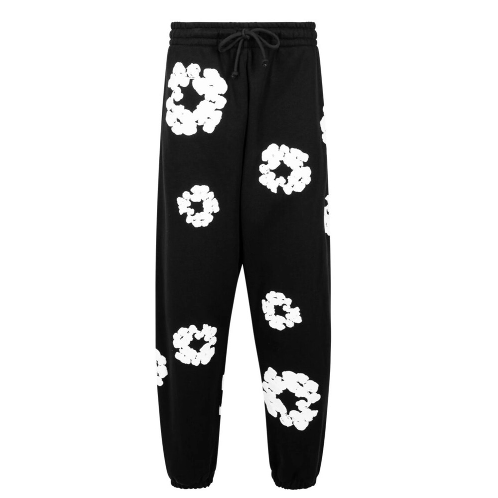 Denim Tears Cotton Wreath Sweatpants Black Large New With Tags‎